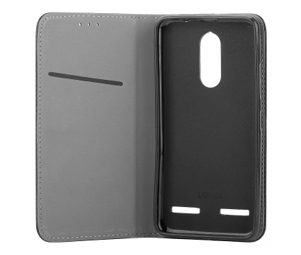 Husa Piele Ecologica OEM Smart Magnet pentru Xiaomi Redmi Note 11, Neagra 