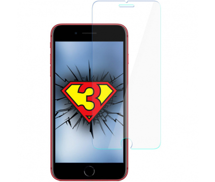 Folie Protectie Ecran 3MK HardGlass pentru Apple iPhone SE (2020) / Apple iPhone SE (2022), Sticla securizata, Full Glue, 9H 
