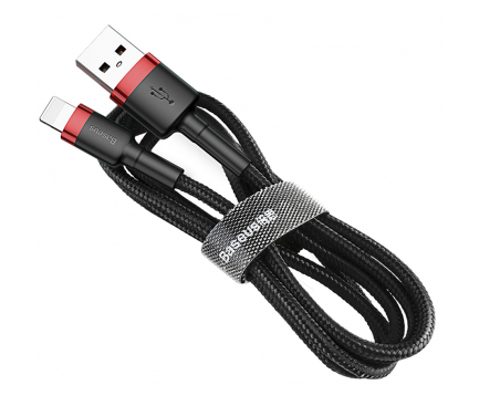 Cablu Date si Incarcare USB-A - Lightning Baseus Cafule, 18W, 0.5m, Negru CALKLF-A19