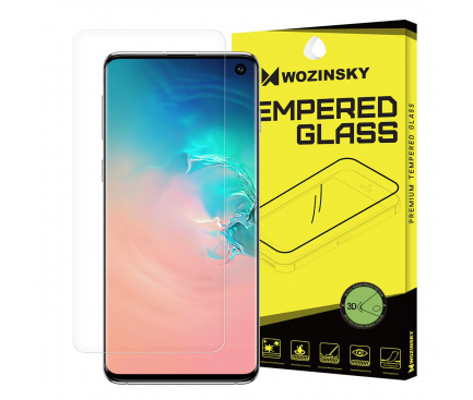 Folie Protectie Ecran WZK pentru Samsung Galaxy S10 G973, Plastic, Full Face, Full Glue, 3D 