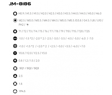 Surubelnita Jakemy JM-8186, 83in1