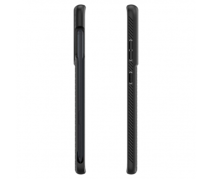 Husa pentru Samsung Galaxy S21 Ultra 5G G998, Spigen, Liquid Air Pen Matte, Neagra ACS02831