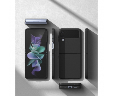 Husa Plastic Ringke Slim pentru Samsung Galaxy Z Flip4 F721, Neagra 