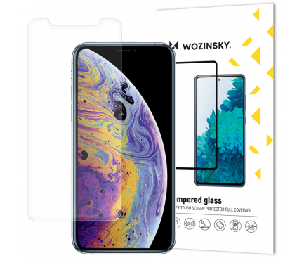 Folie de protectie Ecran WZK pentru Apple iPhone 11 Pro / XS / X, Sticla securizata, Full Glue