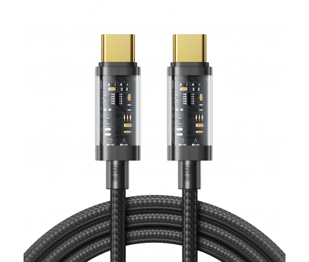 Cablu Date si Incarcare USB Type-C la USB Type-C Joyroom S-CC100A12, 1.2 m, 100 W, Negru 