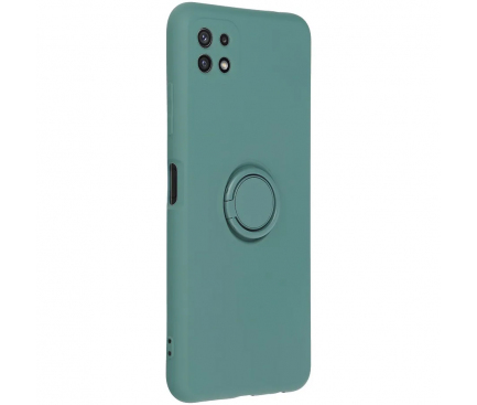 Husa pentru Samsung Galaxy A22 5G A226, Forcell, Silicone Ring, Verde