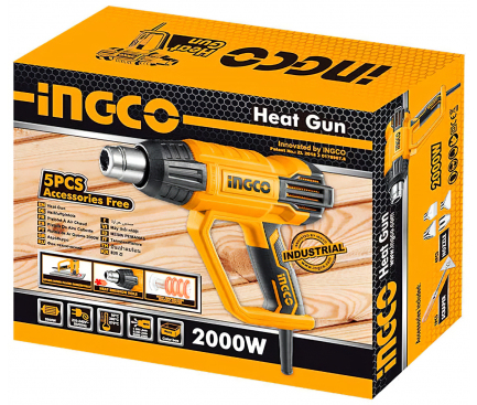 Pistol Aer Cald INGCO HG200028, 2000W, Galben