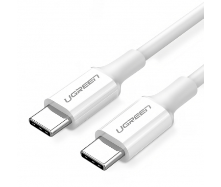 Cablu Date si Incarcare USB Type-C la USB Type-C UGREEN US264, 1 m, 60W, Alb 