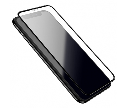 Folie Protectie Ecran HOCO G5 pentru Apple iPhone XR / Apple iPhone 11, Sticla securizata, Full Face, Full Glue, HD, Set 10 buc, Neagra