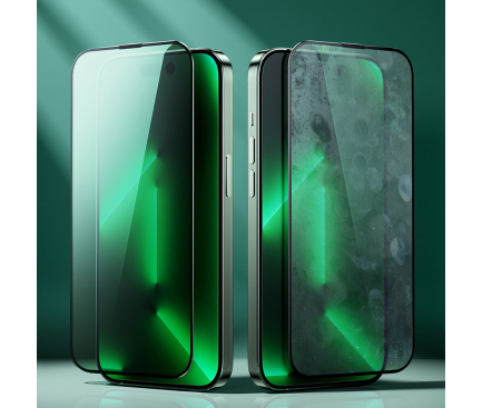 Folie de protectie Ecran Anti Blue Joyroom Knight Green Glass pentru Apple iPhone 14 Plus, Sticla securizata, Full Glue JR-G03