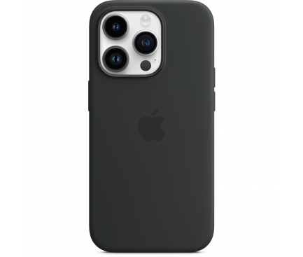 Husa Silicon Apple iPhone 14 Pro Max, MagSafe, Neagra (Midnight) MPTP3ZM/A 