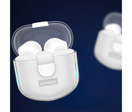 Handsfree Bluetooth Lenovo LP12, TWS, Alb