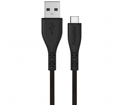 Cablu Date si Incarcare USB-A - USB-C Energizer LifeTime, 18W, 1.2m, Negru C41C2AGBKM