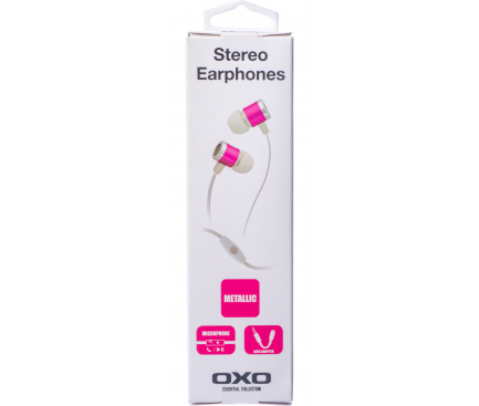 Handsfree Casti In-Ear OXO, Cu microfon, 3.5 mm, Roz XHSST35MEPK6 