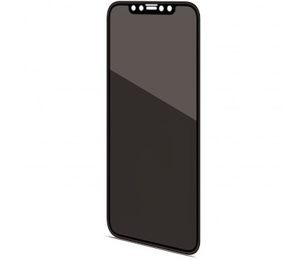Folie de protectie Ecran Privacy Celly pentru Apple iPhone 11 Pro, Sticla securizata, Full Glue PRIVACY3D1000BK