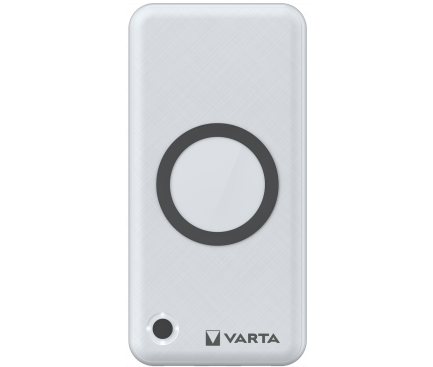 Baterie Externa Wireless Varta, 20000mAh, 18W, QC + PD, 2 x USB-A - 1 x USB-C, Alba