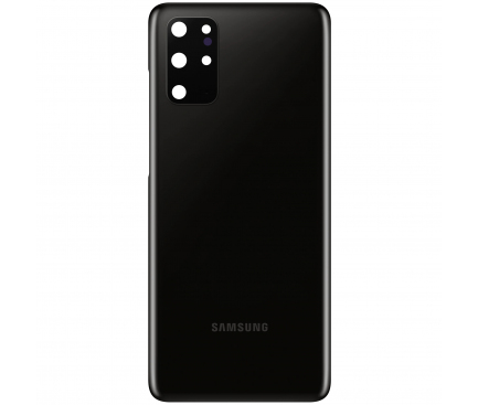Capac Baterie Samsung Galaxy S20+ 5G G986, Cu Geam Blitz - Geam Camera Spate, Negru (Cosmic Black), Second Hand