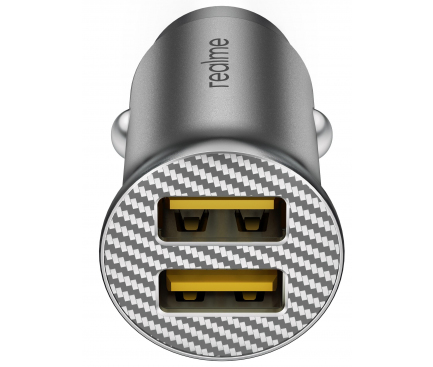 Incarcator Auto USB Realme Dart, Quick Charge, 33W, 2 X USB, Negru 