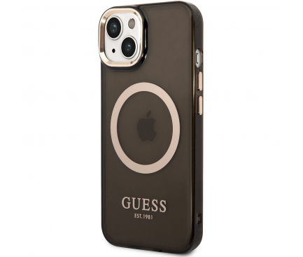 Husa MagSafe pentru Apple iPhone 14 Plus, Guess, Neagra GUHMP14MHTCMK