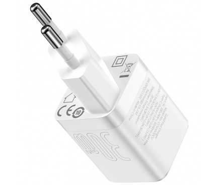 Incarcator Retea USB Baseus GaN3, Quick Charge, 30W, 1 X USB Type-C, Alb CCGN010102