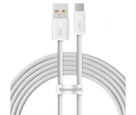 Cablu Date si Incarcare USB-A - USB-C Baseus Dynamic Series, 100W, 2m, Alb CALD000702