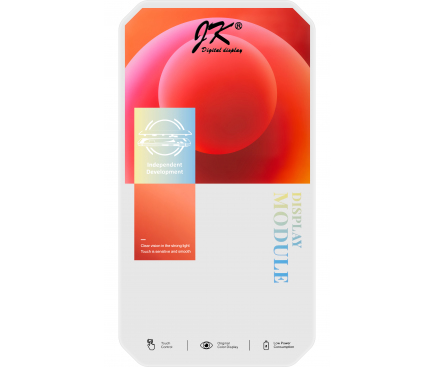 Display cu Touchscreen JK pentru Apple iPhone 13, cu Rama, Versiune LCD In-Cell, Negru