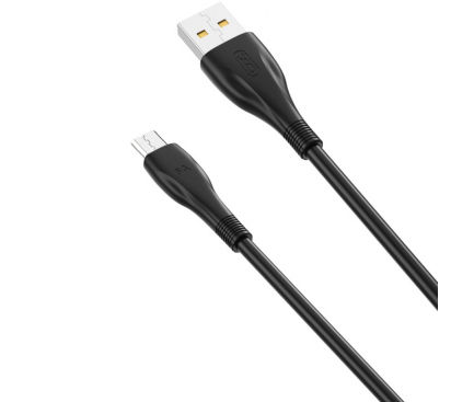 Cablu Date si Incarcare USB-A - microUSB XO Design NB185, 66W, 1m, Negru