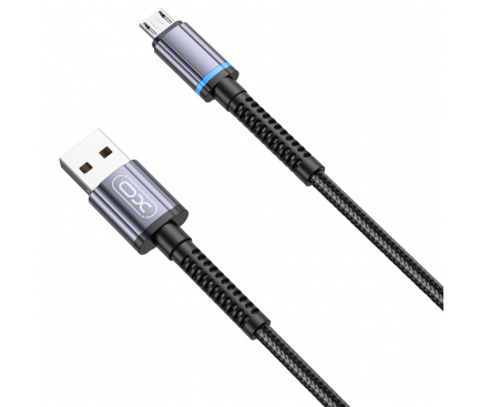 Cablu Date si Incarcare USB-A - microUSB XO Design XO-NB215, 18W, 1m, Negru