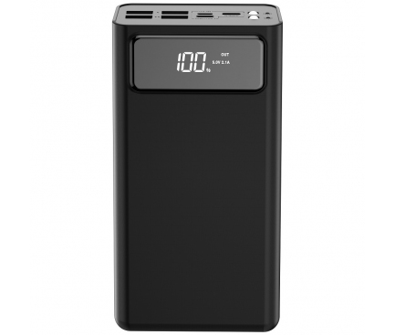 Baterie Externa XO Design PR125, 50000mAh, 10W, 4 x USB-A, Neagra