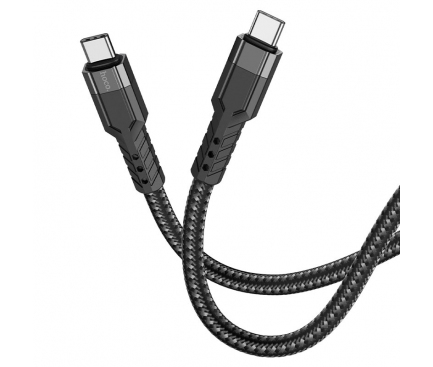 Cablu Date si Incarcare USB Type-C la USB Type-C HOCO U110, 1.2 m, 60W, Negru 