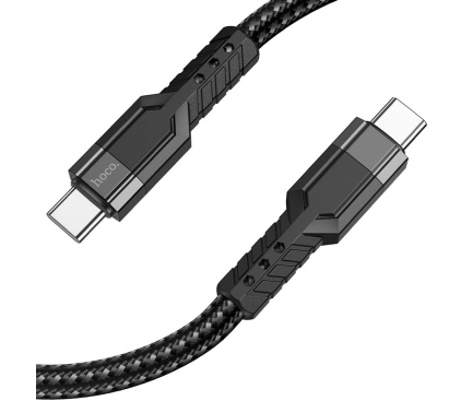 Cablu Date si Incarcare USB Type-C la USB Type-C HOCO U110, 1.2 m, 60W, Negru 