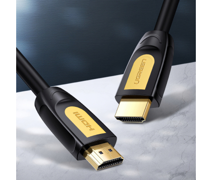 Cablu Audio si Video HDMI la HDMI UGREEN HD101, 5 m, 4K UHD, Negru Galben 