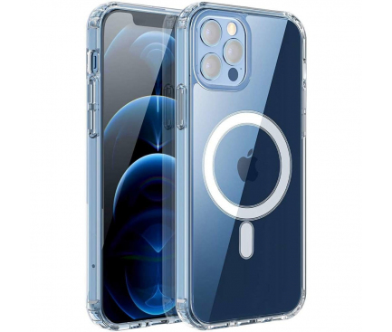 Husa MagSafe pentru Apple iPhone 14 Pro Max, OEM, Antisoc, Transparenta
