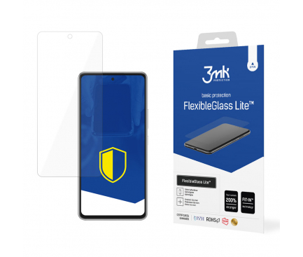 Folie de protectie Ecran 3MK pentru Samsung Galaxy A53 5G A536, Sticla Flexibila, Full Glue