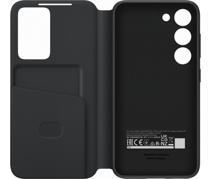 Husa pentru Samsung Galaxy S23 S911, S-View Wallet, Neagra EF-ZS911CBEGWW