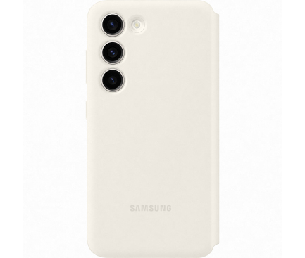 Husa pentru Samsung Galaxy S23 S911, S-View Wallet, Crem EF-ZS911CUEGWW