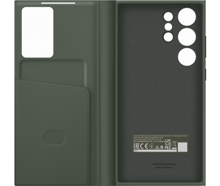 Husa pentru Samsung Galaxy S23 Ultra S918, S-View Wallet, Kaki EF-ZS918CGEGWW