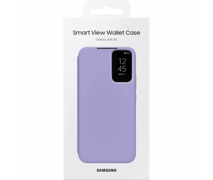 Husa pentru Samsung Galaxy A34 A346, S-View Wallet, Mov EF-ZA346CVEGWW