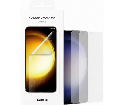 Folie de protectie Ecran pentru Samsung Galaxy S23 S911, Plastic, Set 2 bucati EF-US911CTEGWW