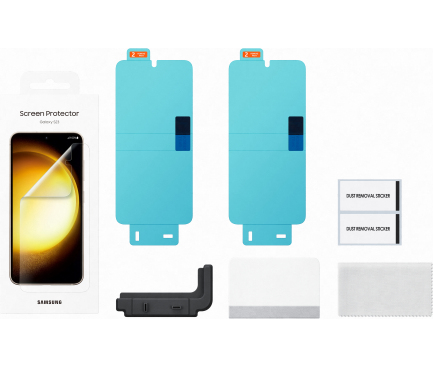 Folie de protectie Ecran pentru Samsung Galaxy S23 S911, Plastic, Set 2 bucati EF-US911CTEGWW