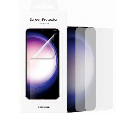 Folie de protectie Ecran pentru Samsung Galaxy S23+ S916, Plastic, Set 2 bucati EF-US916CTEGWW