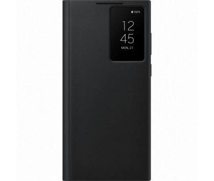 Husa Samsung Galaxy S22 Ultra 5G S908, S-View Flip Cover, Neagra EF-ZS908CBEGEW 