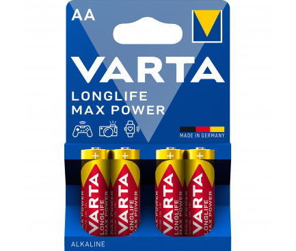 Baterie Varta Longlife Max Power 4706, AA / LR6, Set 4 bucati 04706101404