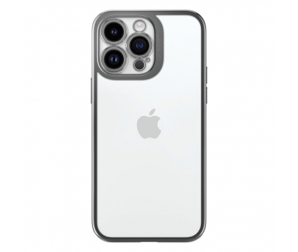 Husa pentru Apple iPhone 14 Pro, Spigen, Optik Crystal, Gri ACS04979