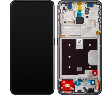 Display cu Touchscreen Oppo Reno2 Z, cu Rama, Negru (Luminous Black), Service Pack 4902827