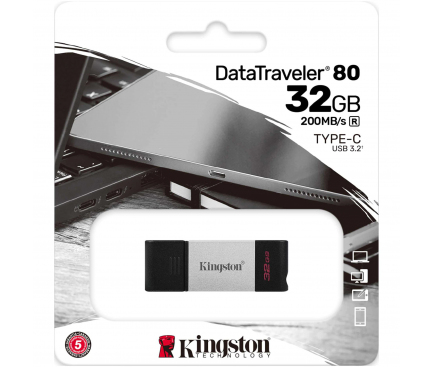 Memorie Externa USB-C Kingston DT80, 32Gb DT80/32GB