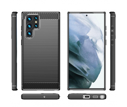 Husa pentru Samsung Galaxy S23 Ultra S918, OEM, Carbon, Neagra
