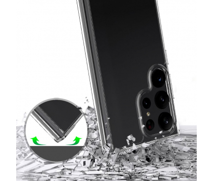 Husa pentru Samsung Galaxy S23 Ultra S918, Tech-Protect, Flexair Hybrid, Transparenta