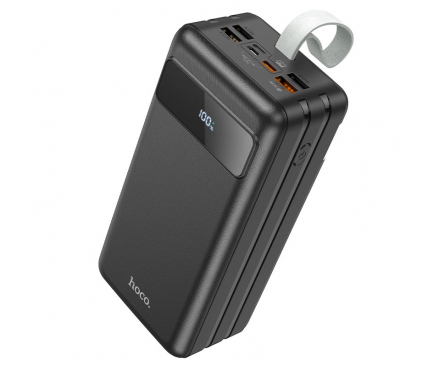 Baterie Externa Powerbank HOCO J86B, 60000 mA, Power Delivery (PD) - Quick Charge 3.0 - Standard Charge (5V), 22.5W, Neagra 