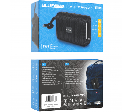 Mini Boxa Portabila Bluetooth BLUE Power BBR18 Encourage Sports, Neagra 